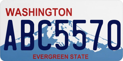 WA license plate ABC5570