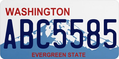 WA license plate ABC5585