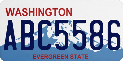 WA license plate ABC5586