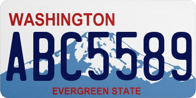WA license plate ABC5589