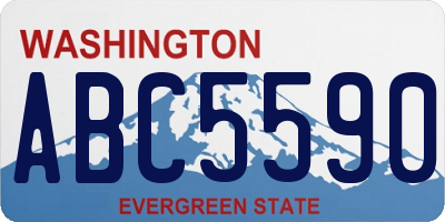 WA license plate ABC5590