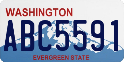 WA license plate ABC5591
