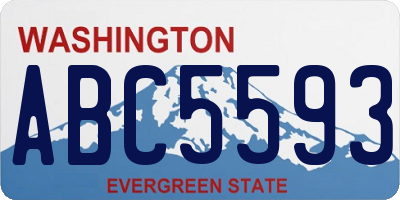 WA license plate ABC5593
