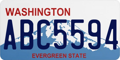 WA license plate ABC5594