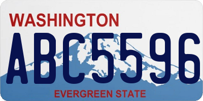 WA license plate ABC5596