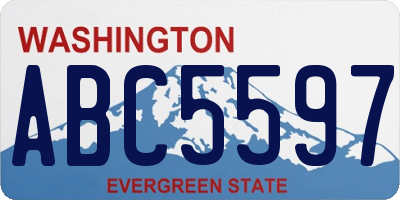 WA license plate ABC5597