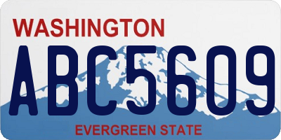 WA license plate ABC5609