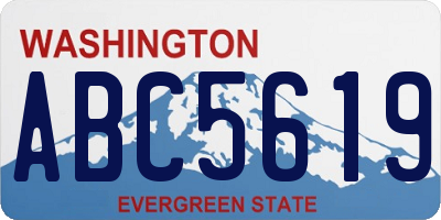 WA license plate ABC5619