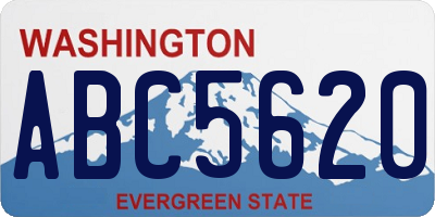 WA license plate ABC5620