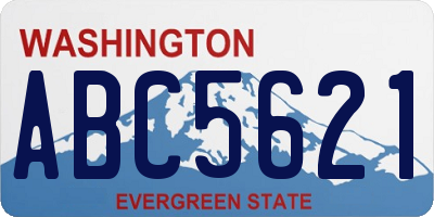 WA license plate ABC5621