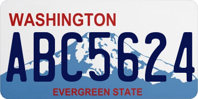 WA license plate ABC5624