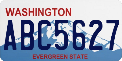 WA license plate ABC5627