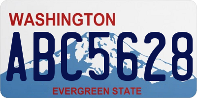 WA license plate ABC5628