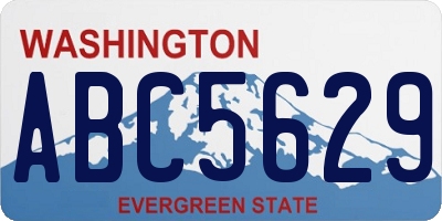 WA license plate ABC5629