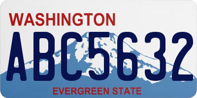WA license plate ABC5632