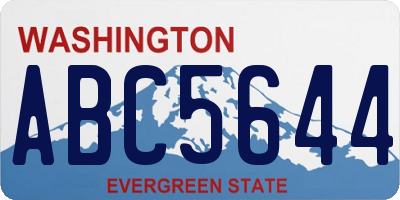 WA license plate ABC5644