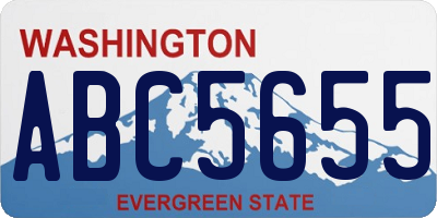 WA license plate ABC5655
