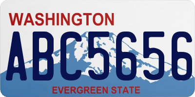 WA license plate ABC5656