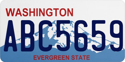 WA license plate ABC5659