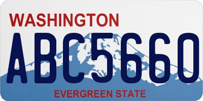 WA license plate ABC5660