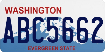 WA license plate ABC5662