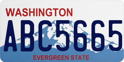 WA license plate ABC5665