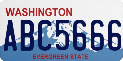 WA license plate ABC5666