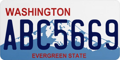 WA license plate ABC5669
