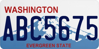 WA license plate ABC5675