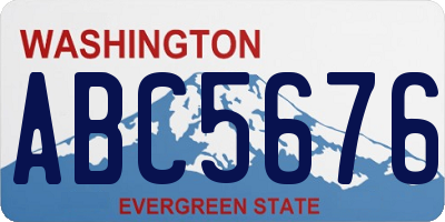 WA license plate ABC5676