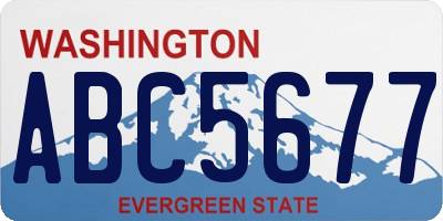 WA license plate ABC5677
