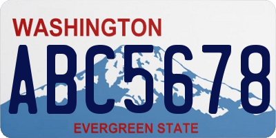 WA license plate ABC5678