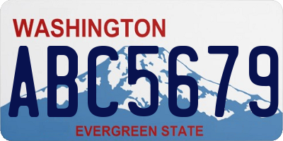 WA license plate ABC5679