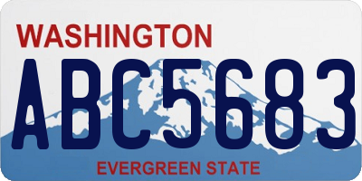 WA license plate ABC5683