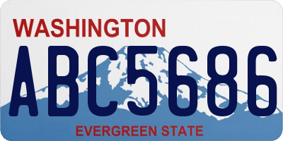 WA license plate ABC5686