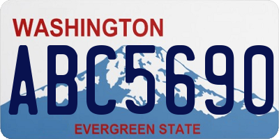 WA license plate ABC5690