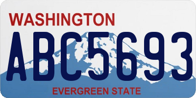 WA license plate ABC5693
