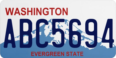 WA license plate ABC5694