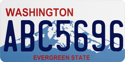 WA license plate ABC5696