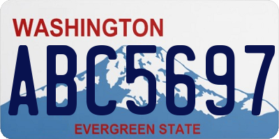 WA license plate ABC5697