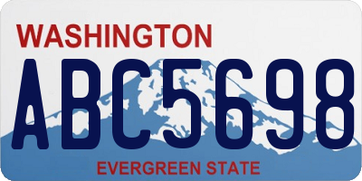 WA license plate ABC5698