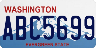 WA license plate ABC5699