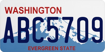 WA license plate ABC5709