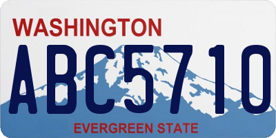 WA license plate ABC5710