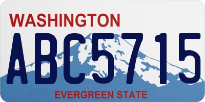 WA license plate ABC5715