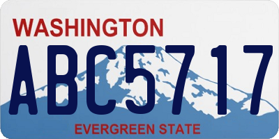 WA license plate ABC5717
