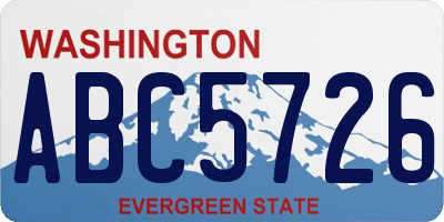WA license plate ABC5726