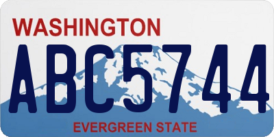 WA license plate ABC5744