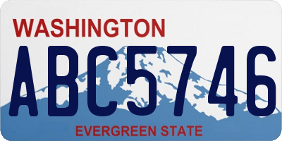 WA license plate ABC5746