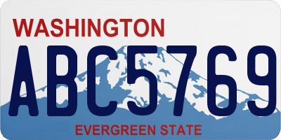 WA license plate ABC5769